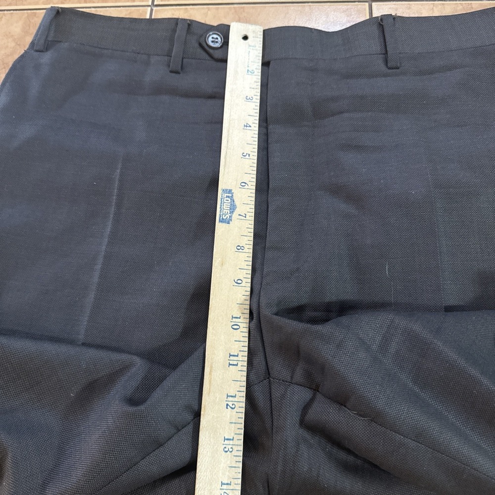 Canali 1934 Mens Brown Flat Front Wool Mohair Textured Dress Pants 36 x 30 Italy - Picture 8 of 10